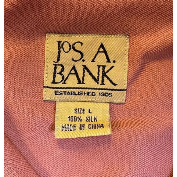 Jos. A. Bank Mens Camp Shirt Large 100% Silk Short Sleeve Button-Up Shirt - Picture 3 of 6
